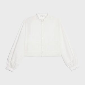 Celine Ivory Blouse with Ruffle Details